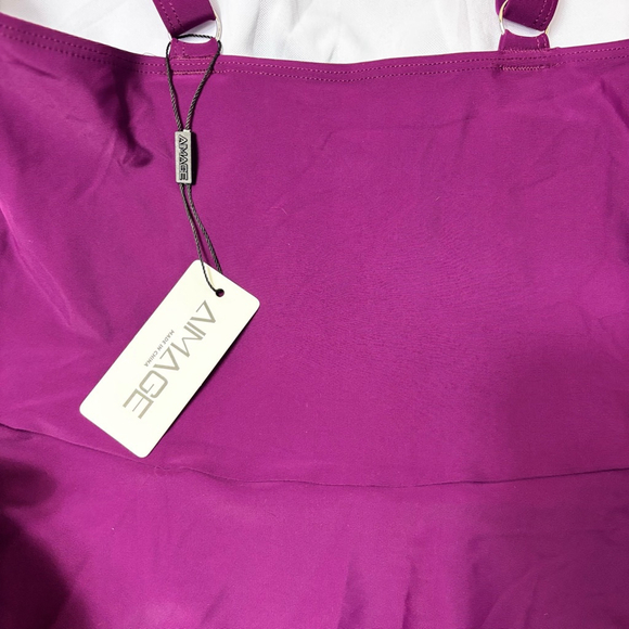 NWT Women's Swimdress Pickleball Tennis Dress Swimsuit Size L Purple - Picture 3 of 7